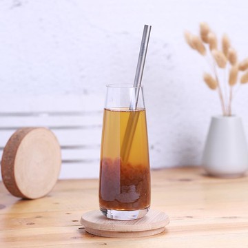 【單支｜8mm口徑-21.5cm細吸管】鑽石鈍角純鈦吸管 8mm口徑-21.5cm細吸管