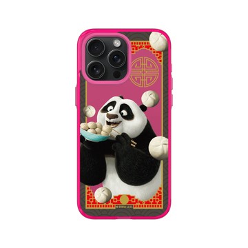 iPhone 15 Pro Max Clear 粉漾桃 - Kung Fu Panda - 阿波吃包子