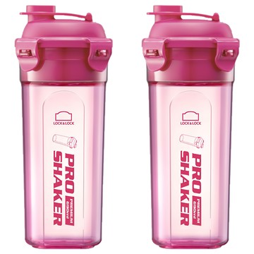LocknLock 樂扣樂扣 Pro Shaker系列 搖搖杯  粉色  690ml  2個