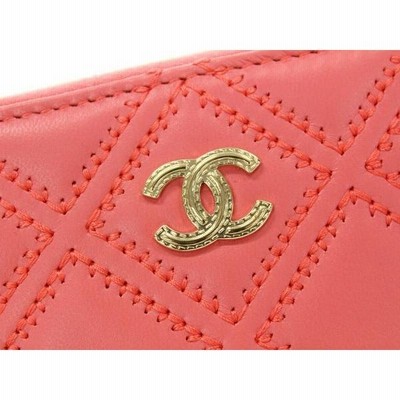 シャネル コインケース ダブルステッチ タッセル付き ココマーク 