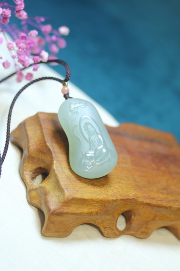 【白衣觀音菩薩】精品觀音項鏈/和田玉吊墜/經典設計