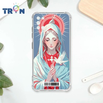 TRON 三星 A31 聖母水彩 四角防摔載具殼 軟殼 手機殼