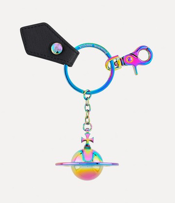 Vivienne Westwood 3d Orb Keyring Metal Black-saffiano One Size Unisex