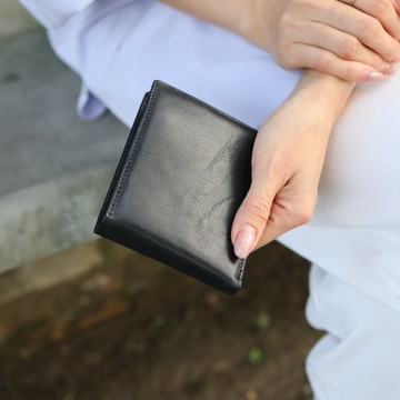 【客製化名字】永遠吃不飽短夾 釦子款 3色 畢業 生日 聖誕節禮物