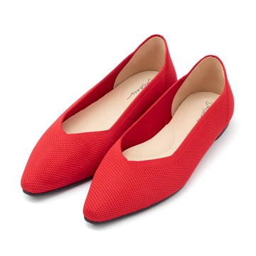 D+AF 【3D零感雲織鞋】小V口尖頭通勤包鞋