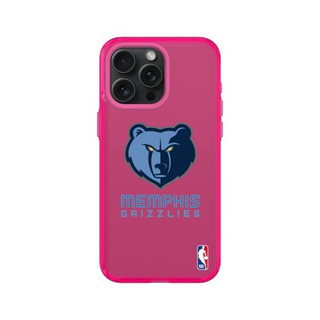 iPhone 15 Pro Max Clear 粉漾桃 - NBA - Logo-曼斐斯灰熊 Memphis Grizzlies