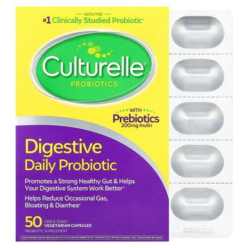 Culturelle, 益生菌，消化道日常益生菌，100 億 CFU，50 粒每日一次素食膠囊