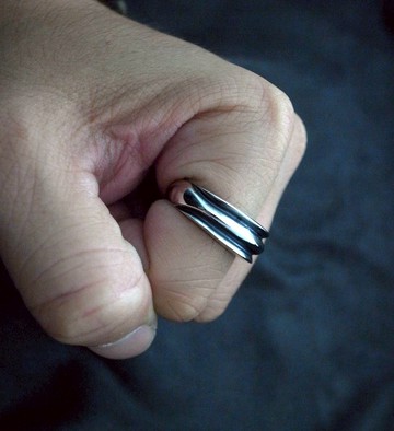 【川】厚板型925純銀戒指(限量款/對戒尾戒/寬版戒指/線條)