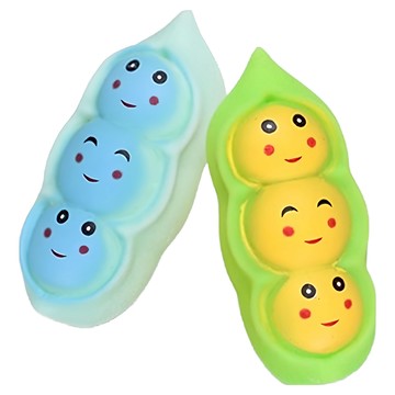 捏捏樂解壓發洩玩具2件組 觸感舒服 碗豆/毛豆  1組  顏色隨機