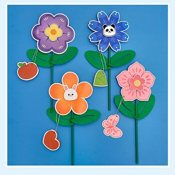 [Hare.D]現貨 花朵賀卡 DIY 兒童 感謝 祝福 卡片材料包 奬勵 小禮品