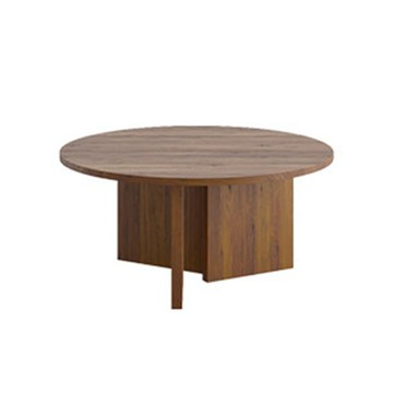 Kaname 歐洲橡木圓桌（可可棕、160 公分）