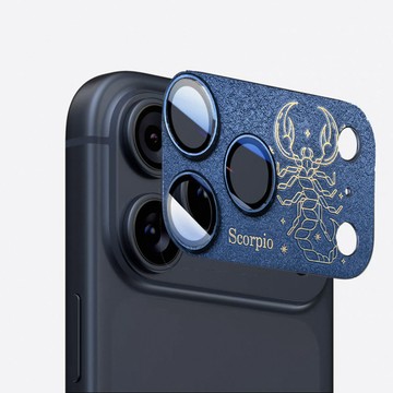 十二星座鏡頭貼 一體全覆蓋 鏡頭玻璃貼 鏡頭保護貼 適用於 iPhone 17 Pro max  蘋果17 pro鏡頭貼