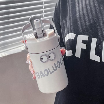 快速出貨 臺灣現貨316不銹鋼吸管保溫杯大容量新款水杯女士高顏值便攜防摔學生杯子