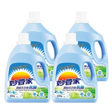 【出清品】20_[箱裝]Magic Amah 妙管家 濃縮洗衣精 抗菌, 4kg, 4桶