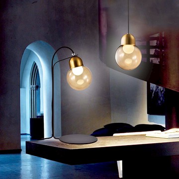 工業風電鍍玻璃檯燈、吊燈 05-12811、12812