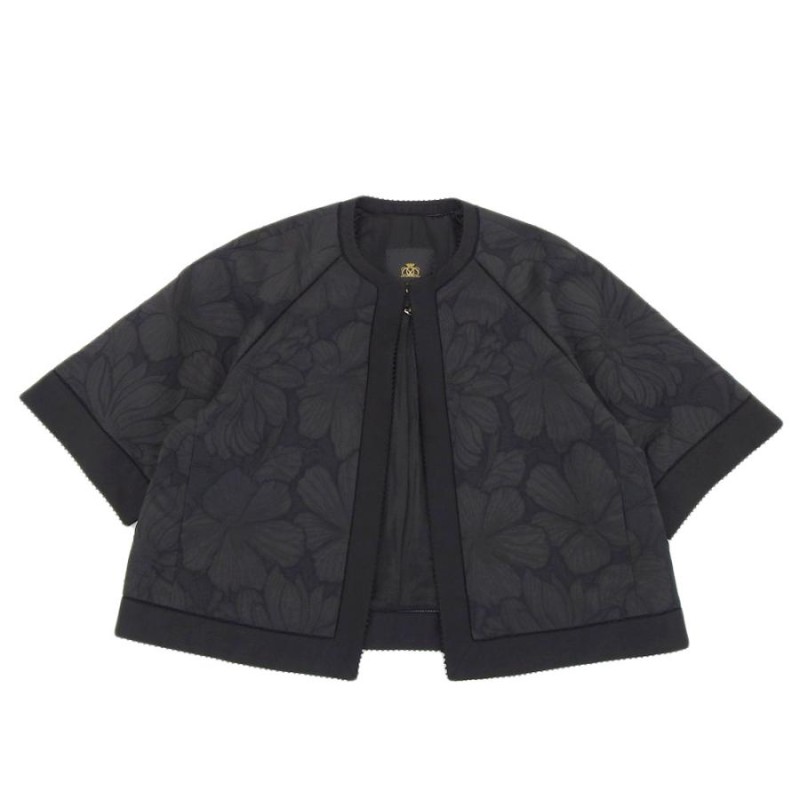 DRAWER フラワージャカードノーカラージャケット
