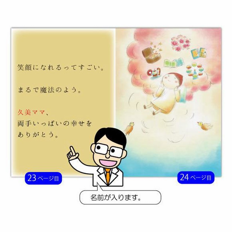 母 誕生日プレゼント 40代 50代 60代 70代 おしゃれ 名入れ 名前入り オーダーメイド オリジナル絵本 両手いっぱいのありがとう 通販 Lineポイント最大get Lineショッピング