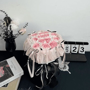 ❀【花中世界】❀七夕禮物手工紙藝香風花束成品玫瑰仿真花女友禮物閨蜜女生朋友