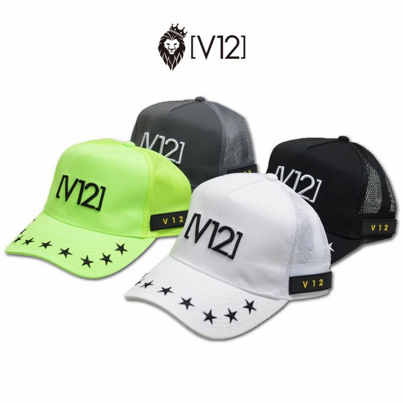 V12 メンズ ゴルフキャップ キャップ 帽子 FRONT STAR MESH CAP メンズ