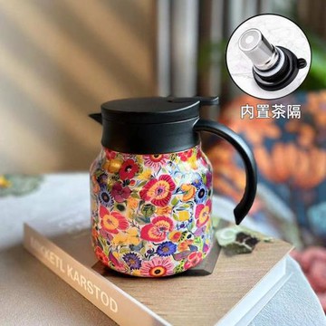 新款 316燜茶水分離壺800ml燜茶泡茶壺咖啡壺不銹鋼內膽保溫壺N