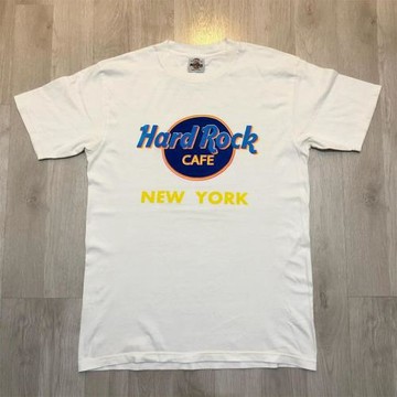 HardRock美式復古vintage短袖T恤搖滾樂隊oversize情侶裝高街tee