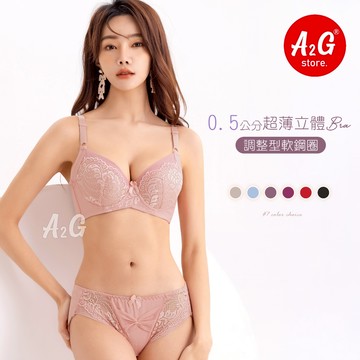 【A2G】隔日到貨【調整型內衣、軟鋼圈】台灣出貨 包覆集中 高脅邊 斜邊加高 細緻網紗  成套內衣褲 內衣 2026