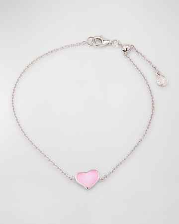 Mother-of-Pearl Heart Station Bracelet