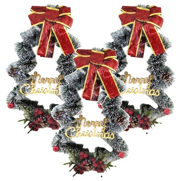 聖誕樹造型花圈 Set  19.5吋  3組
