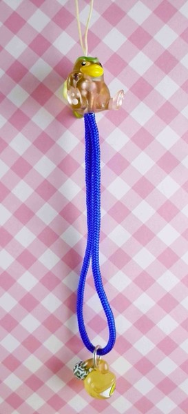 【震撼精品百貨】日本精品百貨-手機吊飾/鎖圈-怪獸造型-農場藍