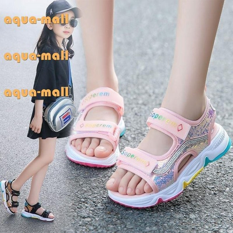 子ども おしゃれ 歩きやすい サイズ調節可 アウトドア 姫系 女児 可愛い子供サンダル キッズ スポーツサンダル ジュニア 通販 Lineポイント最大0 5 Get Lineショッピング