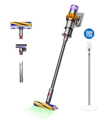 【送原廠收納架】Dyson V15 Detect™ Fluffy 智慧無線吸塵器
