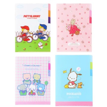 小禮堂 Sanrio 三麗鷗 A5三層資料夾 (復古系列) P&J 凱莉兔 兔媽媽