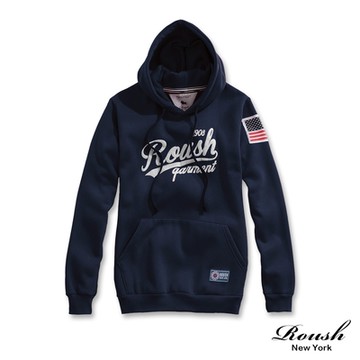 Roush 國旗貼布美式發泡膠印刷毛帽TEE(2411707)