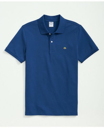 Brooks Brothers Men's Golden Fleece Stretch Supima Polo Shirt | Blue Quartz | Size Medium