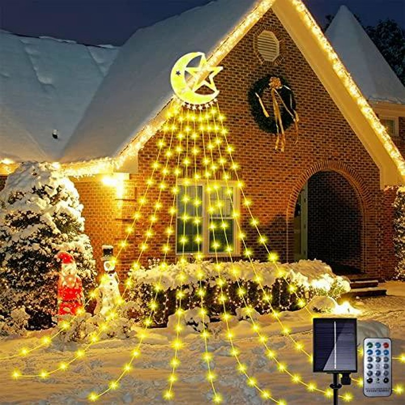 ソーラー クリスマス イルミネーション 屋外 ライトクリスマス 防水 Led 9本 346球 8モード 星 月モチーフ 屋内 店舗 家庭 ツリー 飾り 通販 Lineポイント最大0 5 Get Lineショッピング