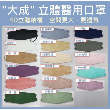【大成】立體4D醫用口罩20入 ❋韓版KF94口罩❋魚口口罩❋MD+MIT雙鋼印   ?現貨?