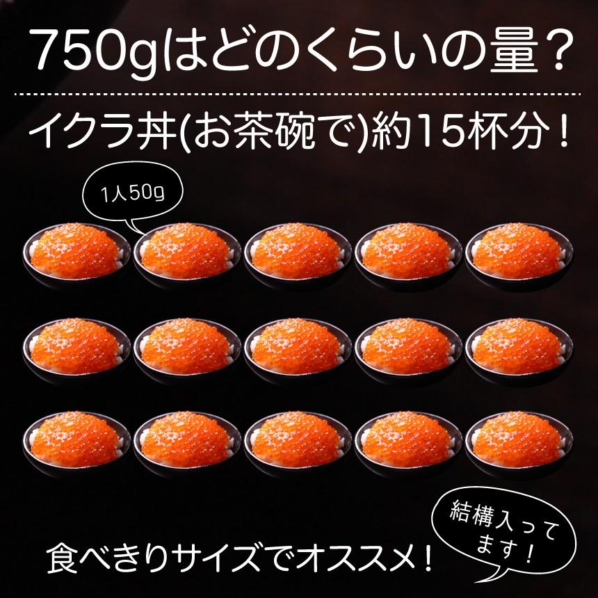 いくら（北欧サーモン）小粒 醤油漬け250ｇ ×3個(750g)