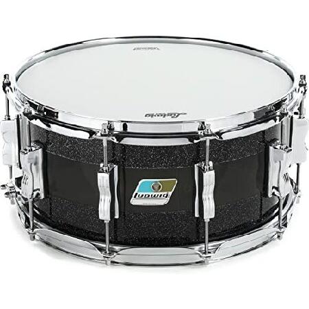 Ludwig Vistalite Snare Drum 6.5-inch x 14-inch Black Sparkle Smoke Black Sparkle "Pattern A"