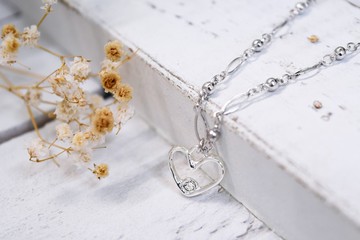 樹枝紋心型手工雕刻銀飾品 手鍊 (HBRJA0876B-1)