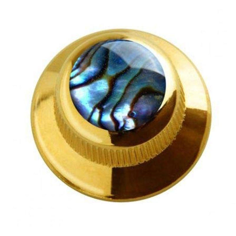 QPARTS (キューパーツ) ギター用メタルノブ Natural Abalone on UFO Knob Gold