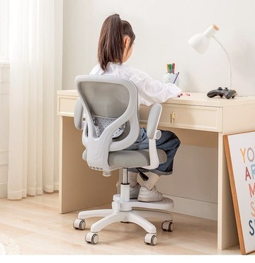 MGSHOP 多功能兒童成長椅 升降椅 學習椅(椅背腳踏氣桿三重調節款)粉