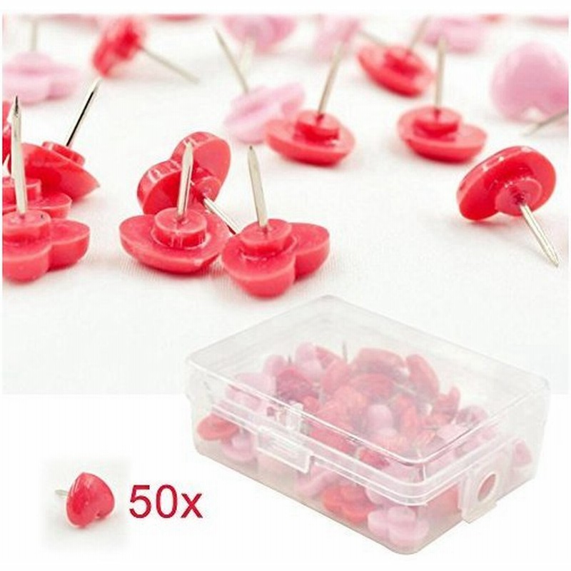 Milio 画鋲 ハート形 押しピン 小型プッシュピン マップピン 画びょう クリエイティブロマンチックなかわいいピンク Diy固定ピン ボード 地図 通販 Lineポイント最大get Lineショッピング