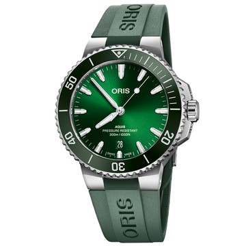 ORIS豪利時 Aquis系列 時間之海 潛水機械腕錶 43.5mm/0173377894157-0742337FC