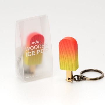 原木冰棒造型 ICE POP【陽光芒果】鑰匙圈