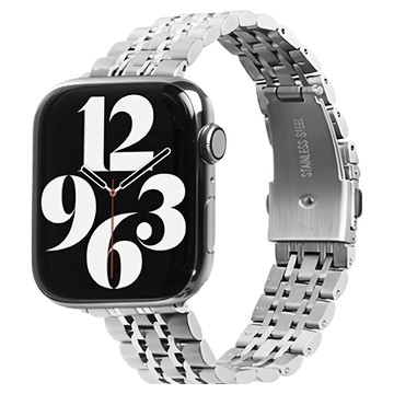 LAUT 萊德 細版錶鏈式不銹鋼錶帶  Apple Watch 42/44/45/46/49mm  銀色  1個