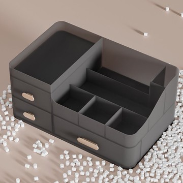 【台灣出貨】化妝品抽屜式收納盒護膚品桌面梳妝檯整理口紅面膜學生宿舍置物架桌上收納 置物盒 收納盒