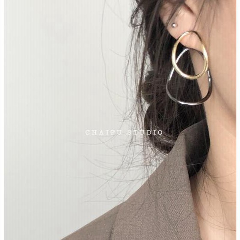 フープ ピアス 曲線 2連 大きい おおぶり わっか 韓国 オルチャン レトロ ストリート ダンス 衣装 K Pop 原宿系 レディース Jw 318 メール便ok 通販 Lineポイント最大0 5 Get Lineショッピング