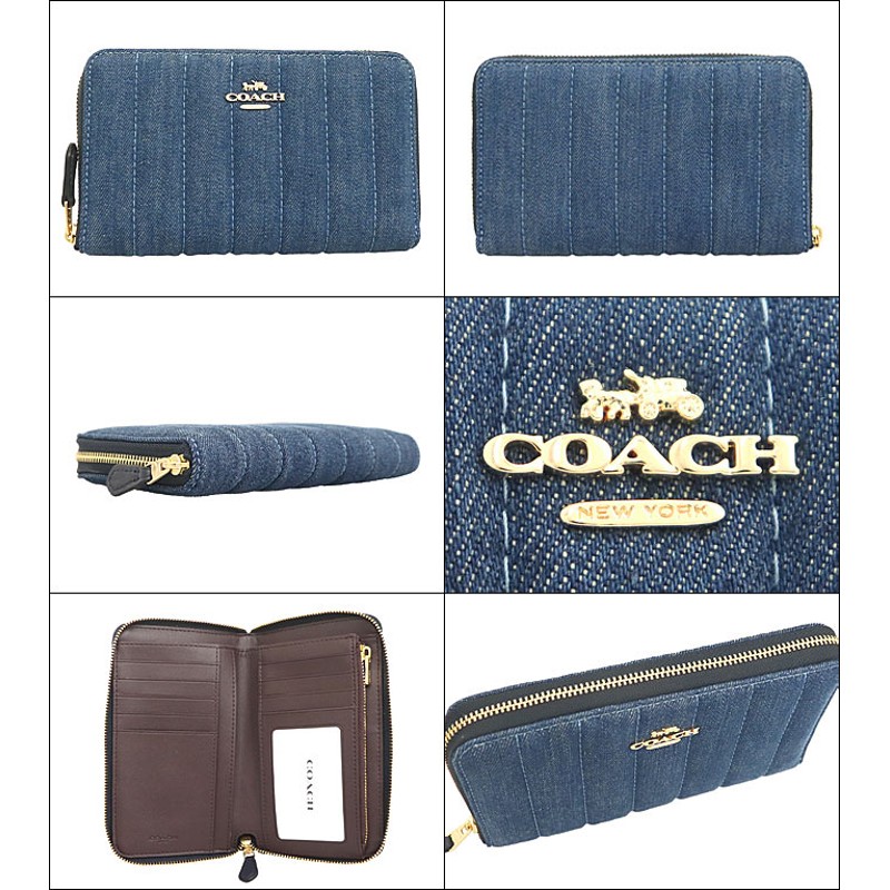 コーチ COACH 財布 二つ折り財布 FC2883 C2883 デニムマルチ デニム ...