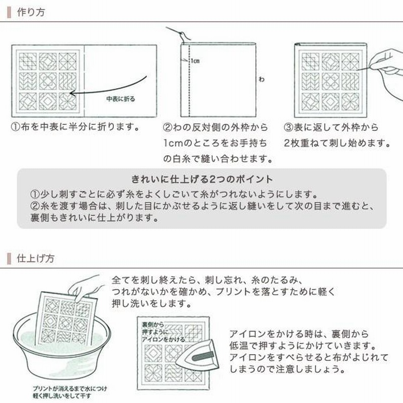後払い手数料無料】 刺し子 花ふきん キット SASHIKO WORLD Hawaii ハイビスカス