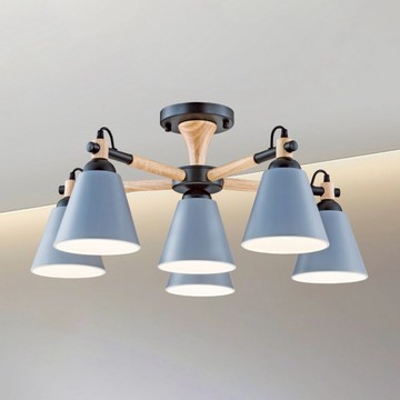 E27 北歐風半吸頂六燈 B188-53-12-1663